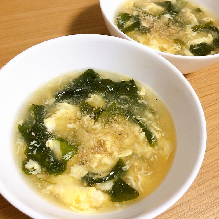 生わかめの中華スープ★*。