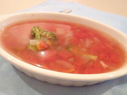 ケチャップで簡単トマトスープ