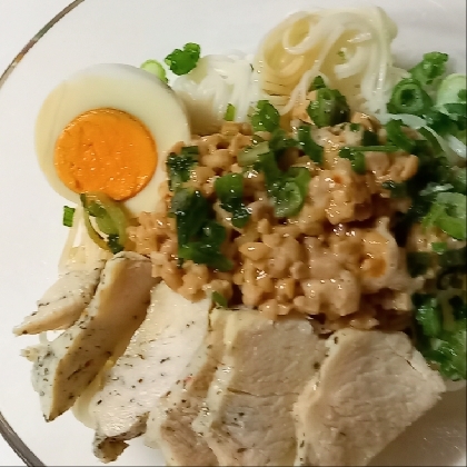 納豆★マヨ★鶏ハム★そうめん