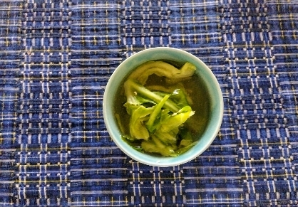 白菜海老のとろとろスープ