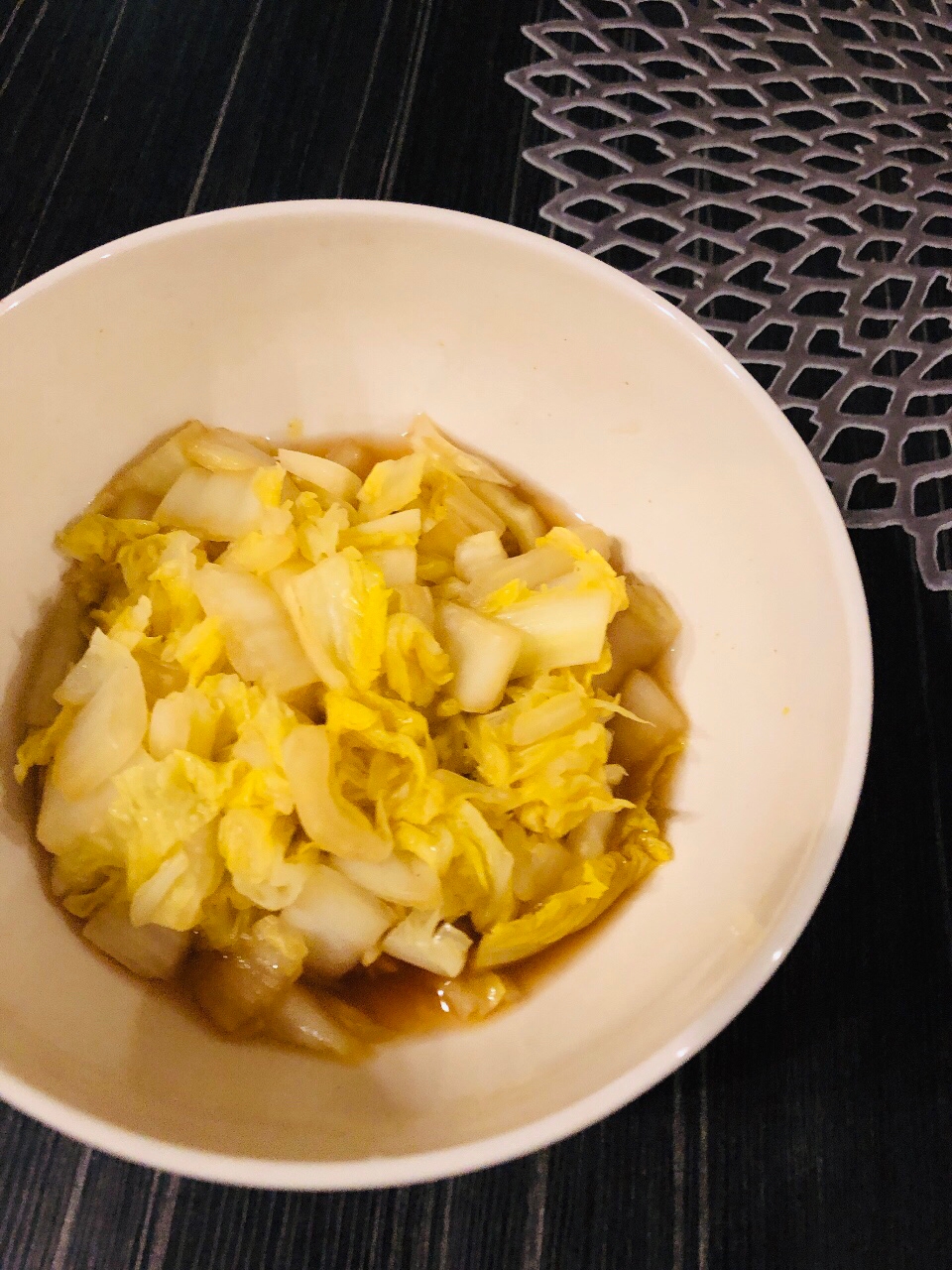 白菜のカレー醤油レンジ煮