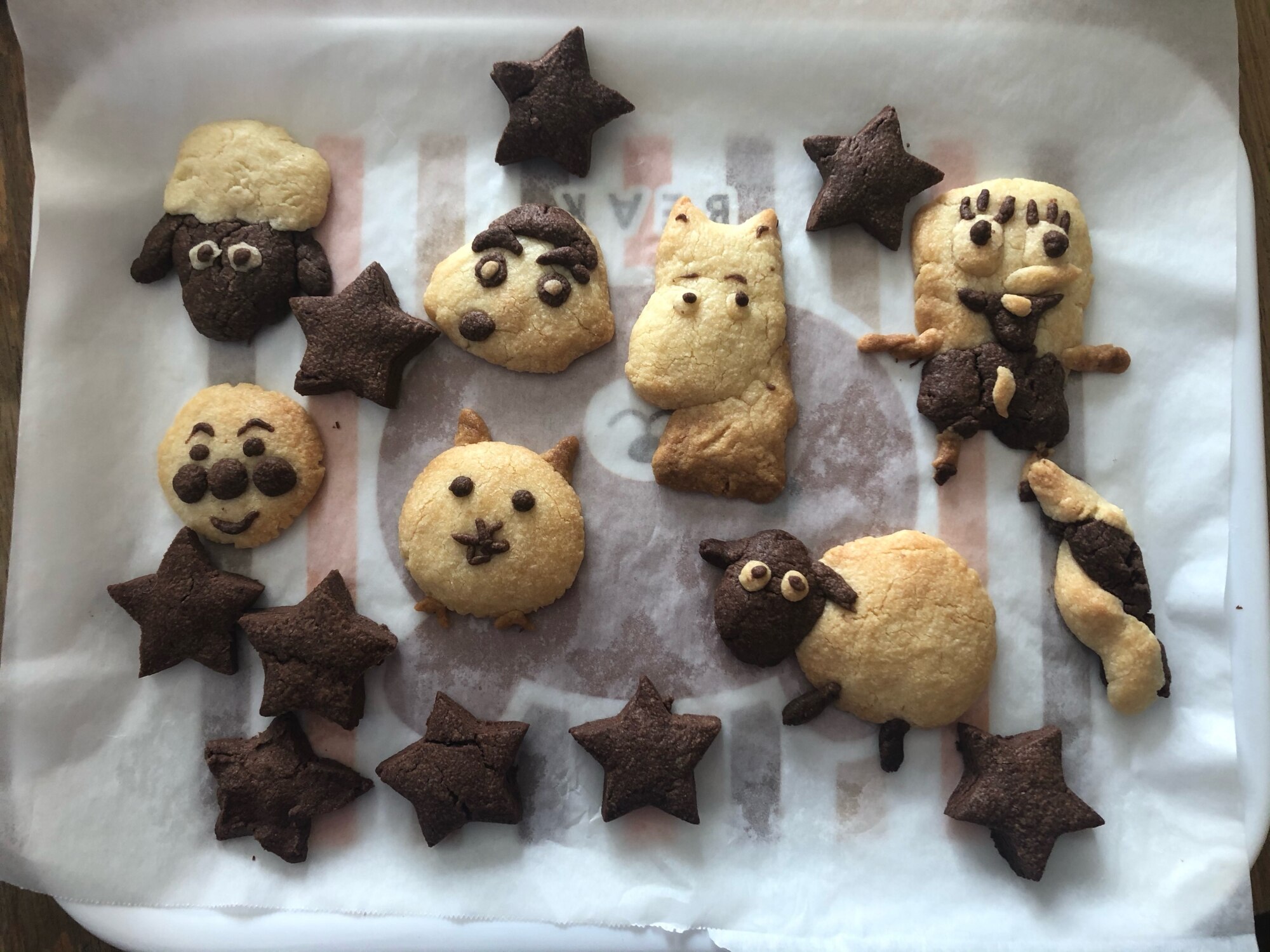プレーン生地とココア生地でキャラクタークッキー レシピ 作り方 By うちなち 楽天レシピ