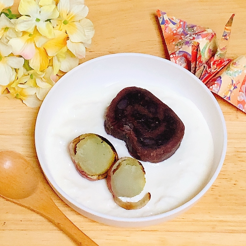和菓子と焼き芋♪ヨーグルト