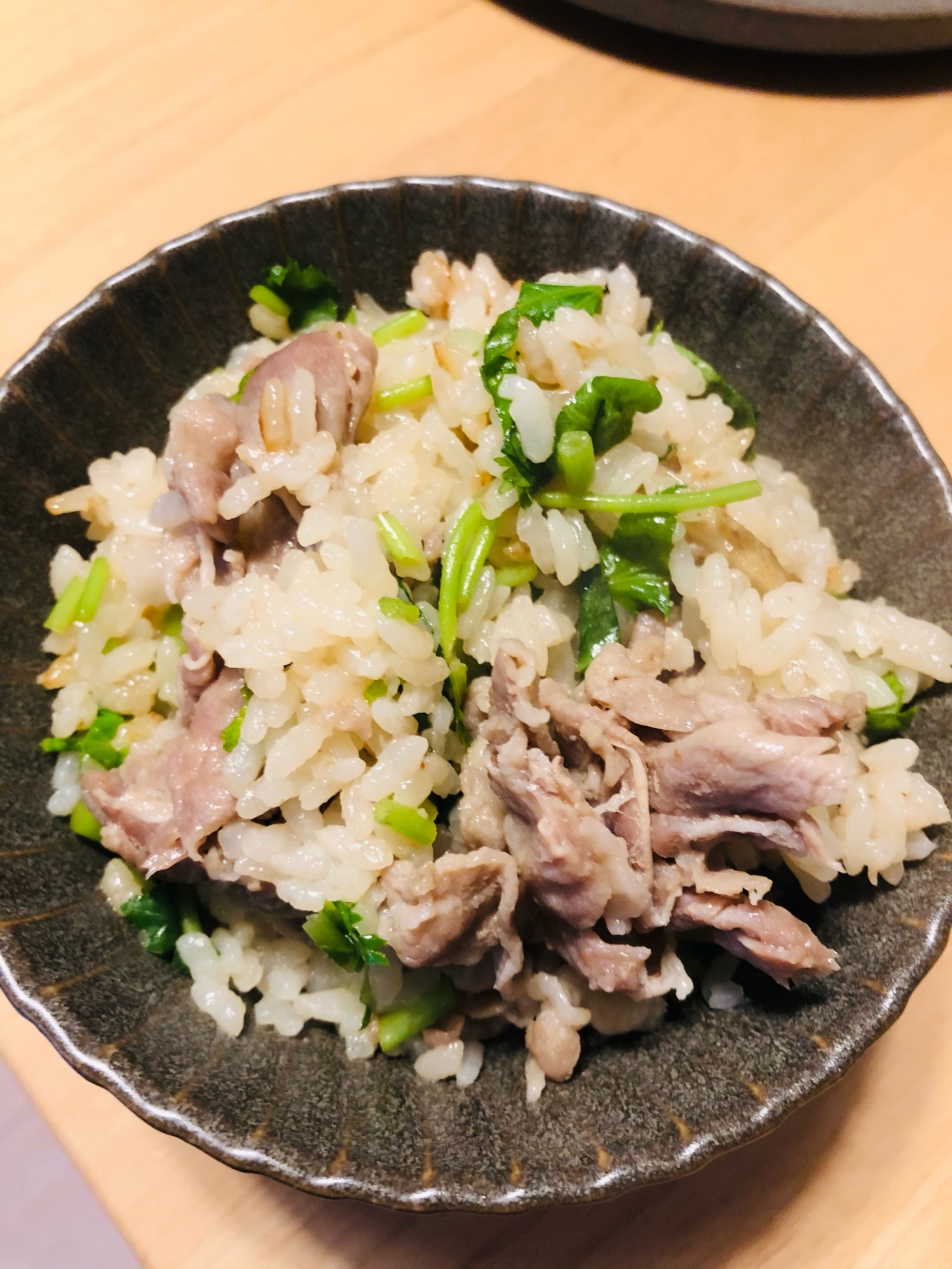 豚肉と新ごぼうの中華風炊き込みご飯