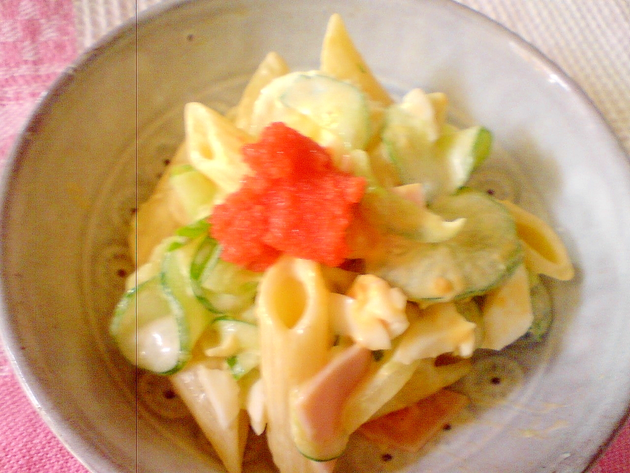 ピリ辛明太マカロニサラダ