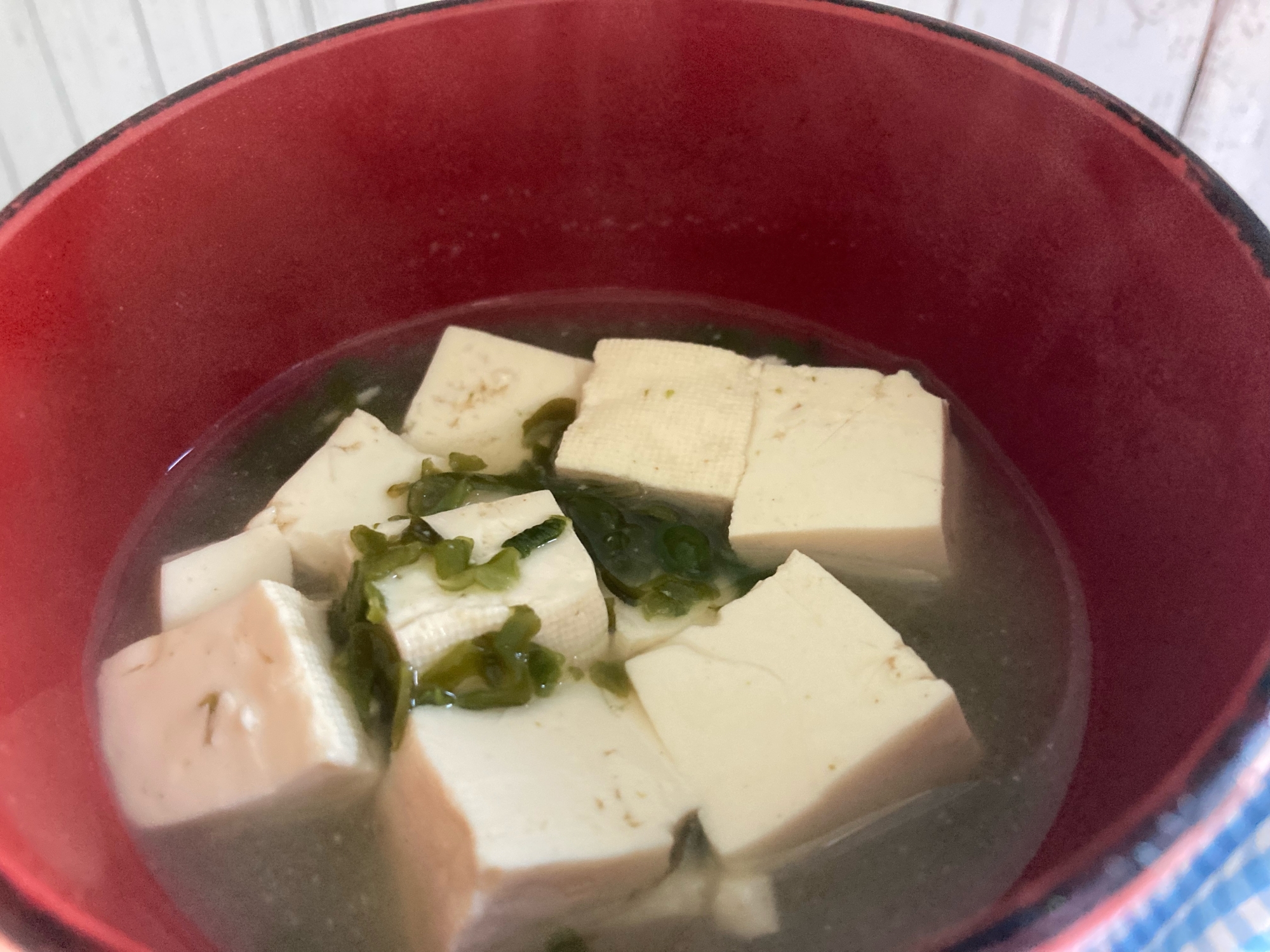 めかぶと豆腐のお味噌汁