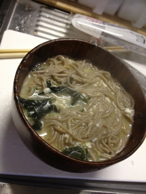 質素でおいしい冬のお蕎麦(^-^)