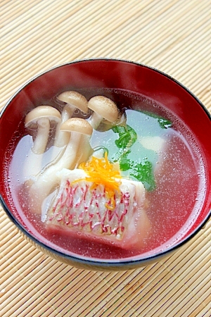 基本☆鯛の塩麹漬け~潮汁~