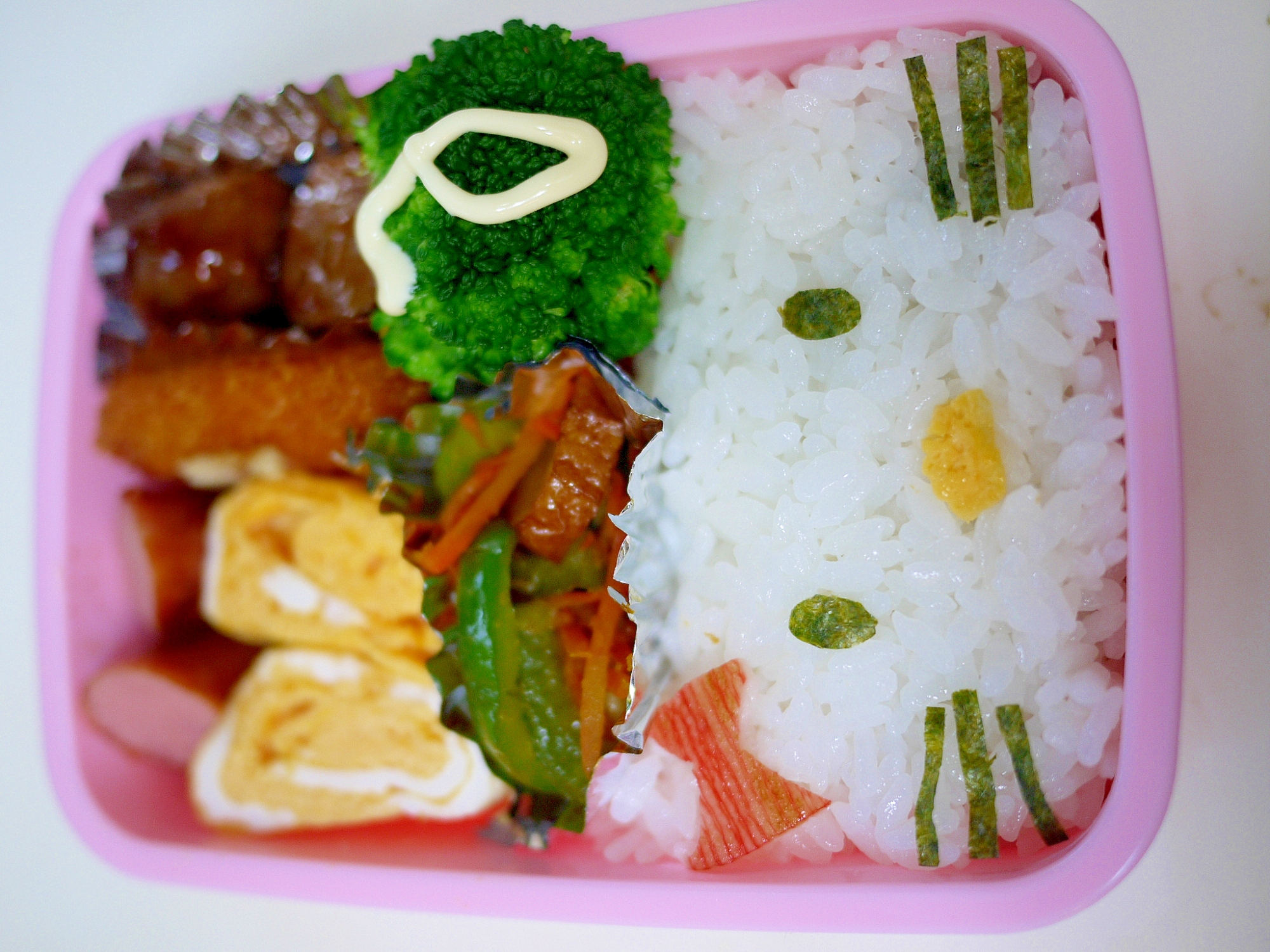 簡単 キティちゃんのキャラ弁 レシピ 作り方 By るんるん9524 楽天レシピ 簡単 キティちゃんのキャラ弁 レシピ 作り方 By るんるん9524 楽天レシピ