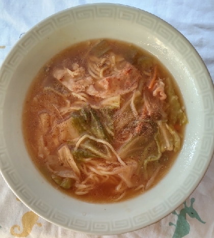 インスタントラーメンでサンマーメン