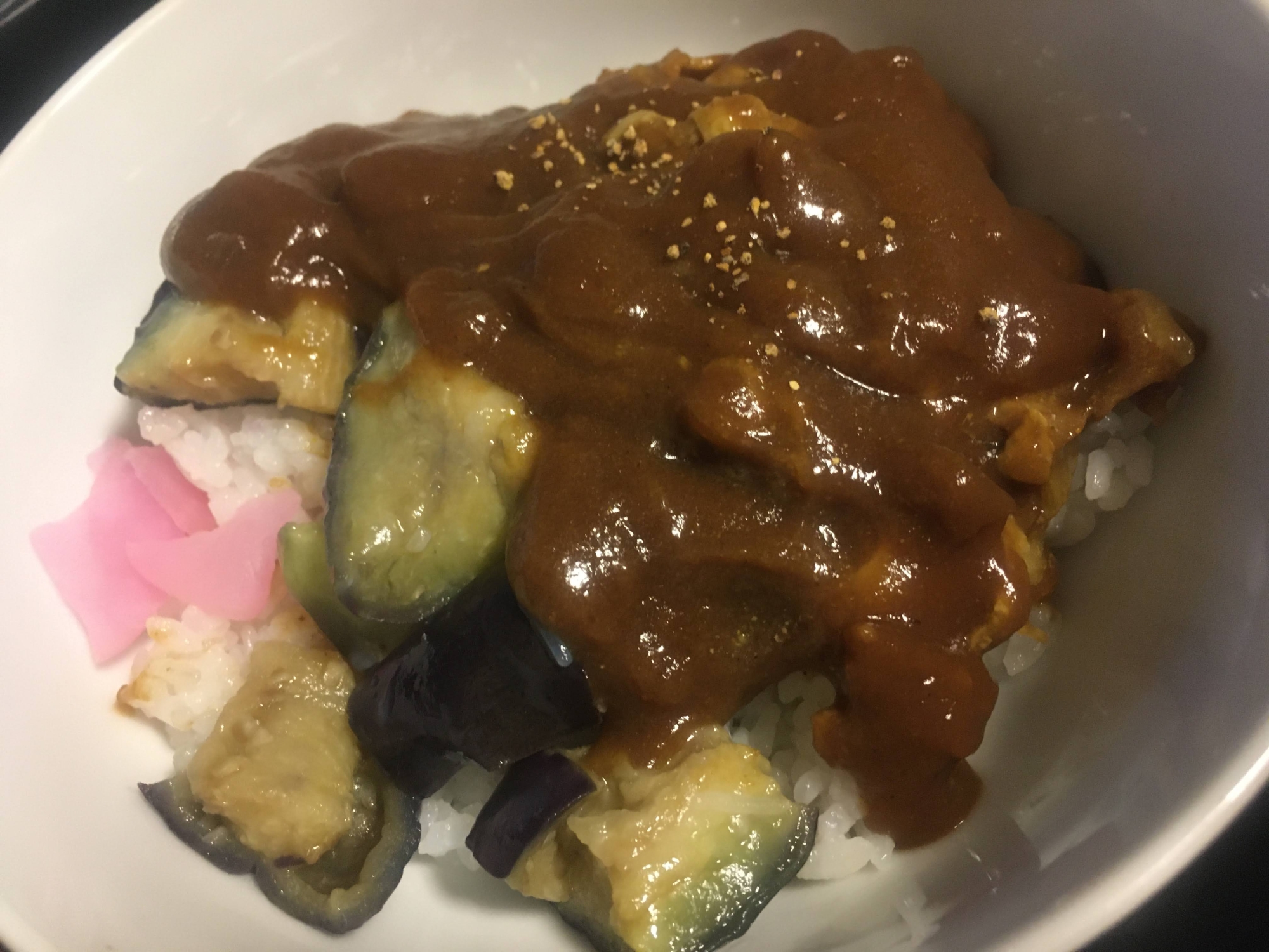 揚げ茄子でちょい足しカレー