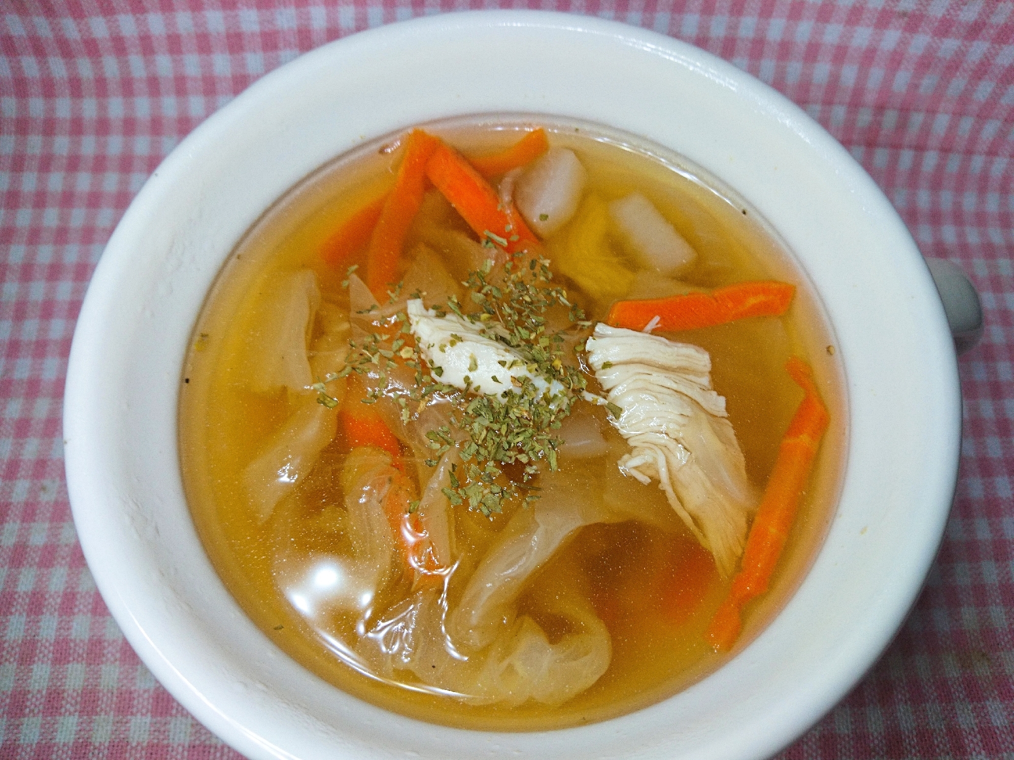 白菜とササミの和風コンソメスープ レシピ 作り方 By あやめぇ 楽天レシピ