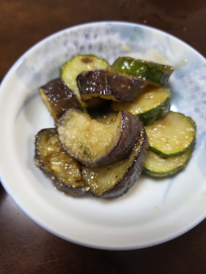 簡単♡和風もいいね♡ズッキーニとなすの焼き煮浸し