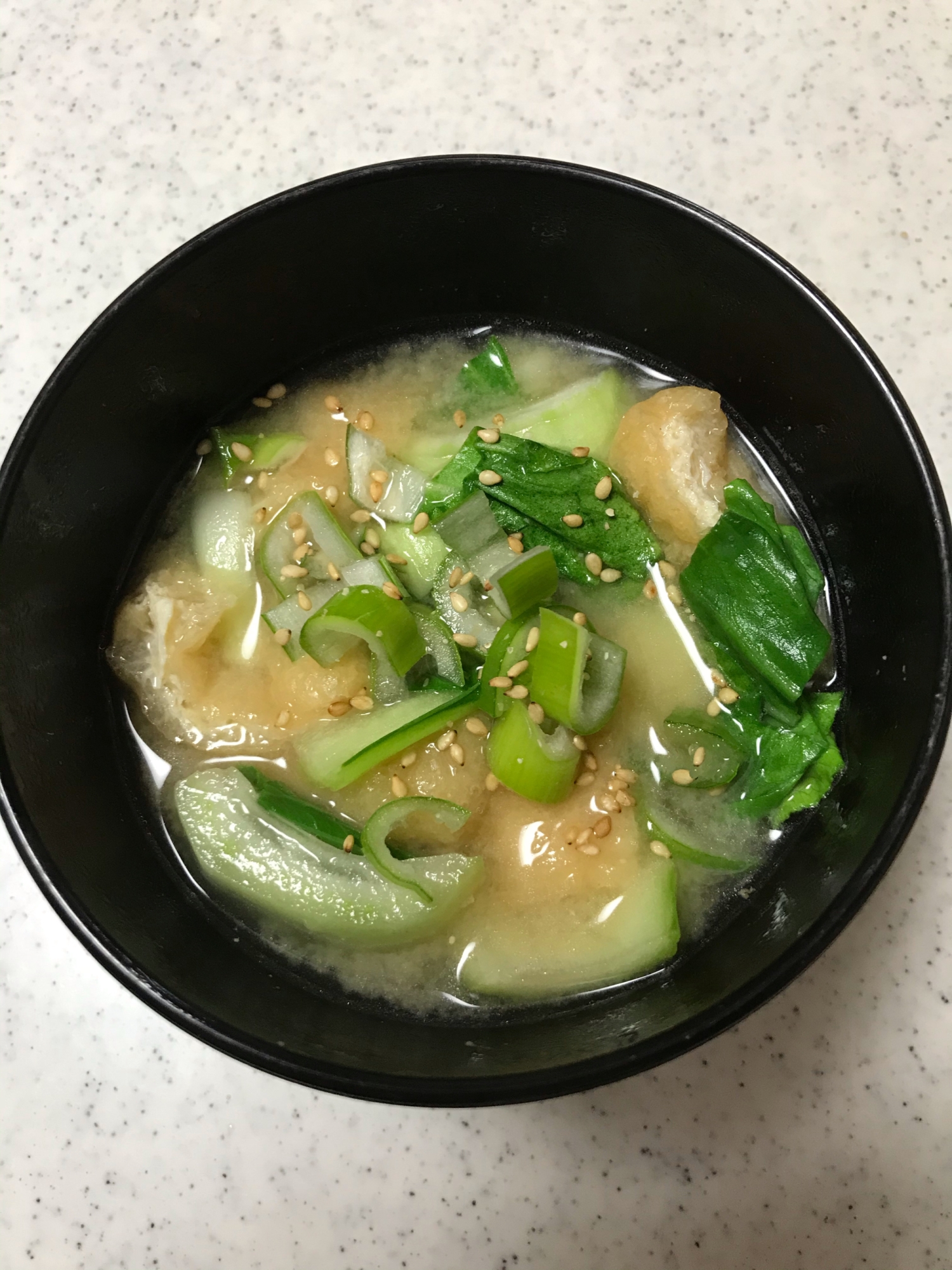 みそ汁☆チンゲン菜＆油揚げ