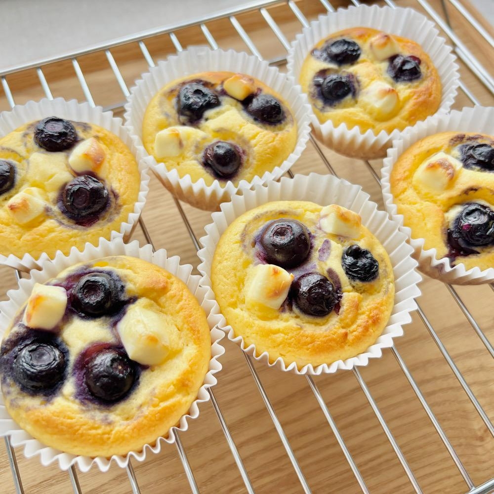 【砂糖不使用】ブルーベリーチーズ米粉マフィン