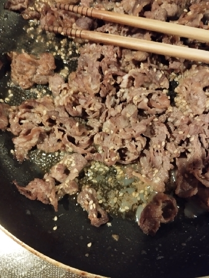 お弁当に‼️牛肉の甘辛生姜焼き