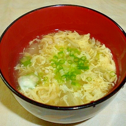 白菜とオクラの中華スープ