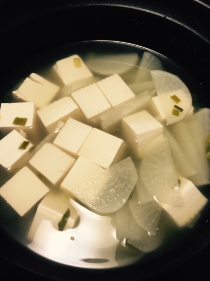 寒い夜に◎大根と豆腐のプチ鍋