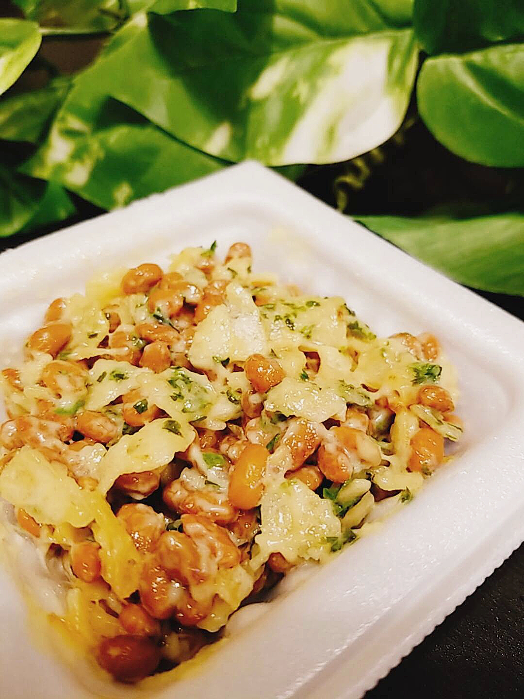 ポテトチップス入り納豆