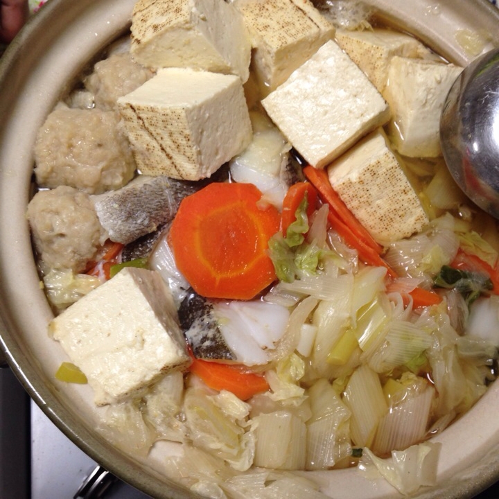 豆腐と肉だんごの鍋