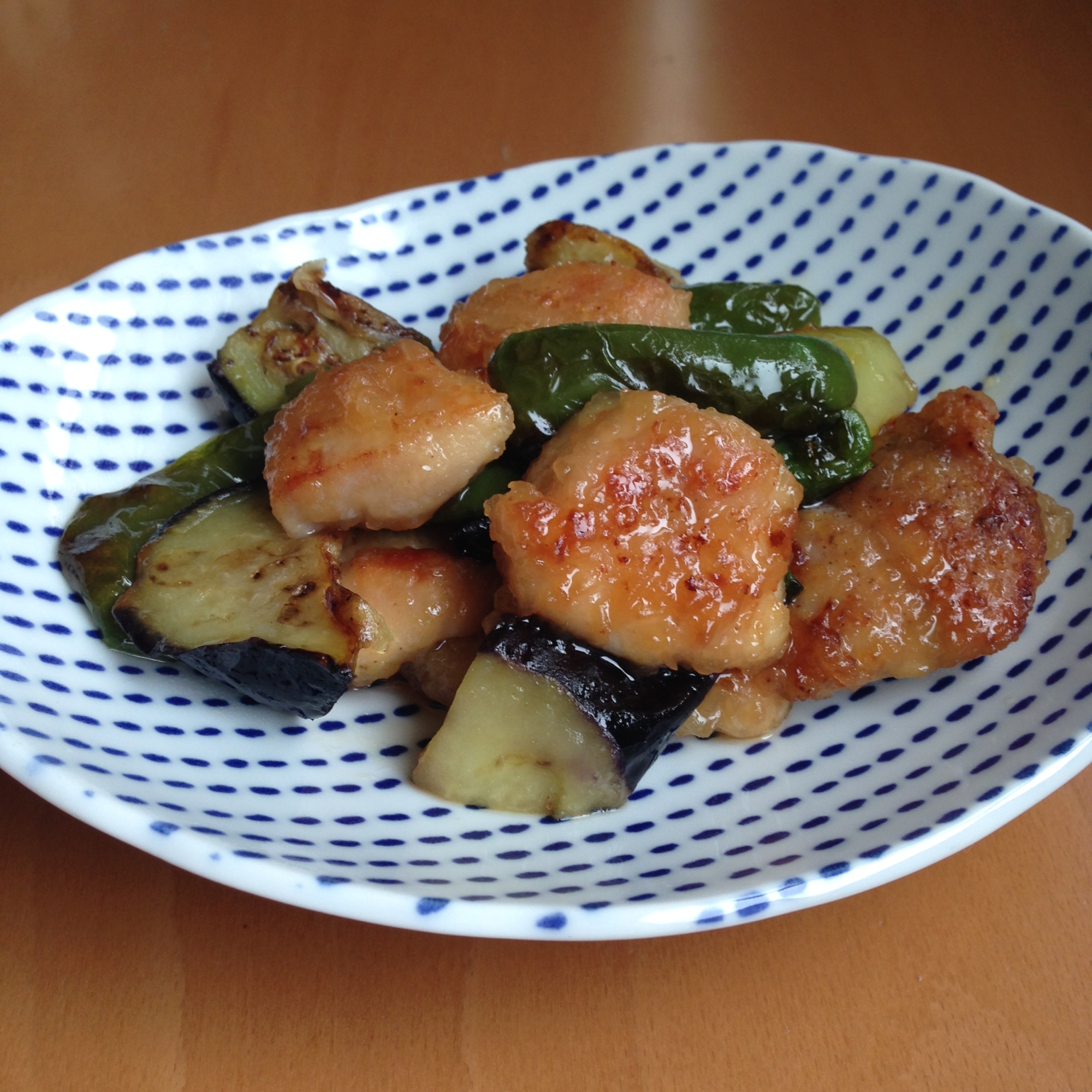 鶏肉なすピーマンのさっぱり揚げ浸し♪