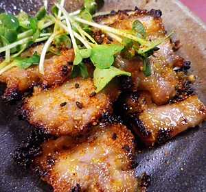 豚バラ肉の味噌漬焼き
