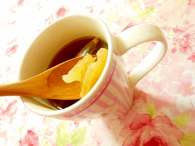 米焼酎入り❤牛蒡茶と蜂蜜林檎の生姜ティ❤