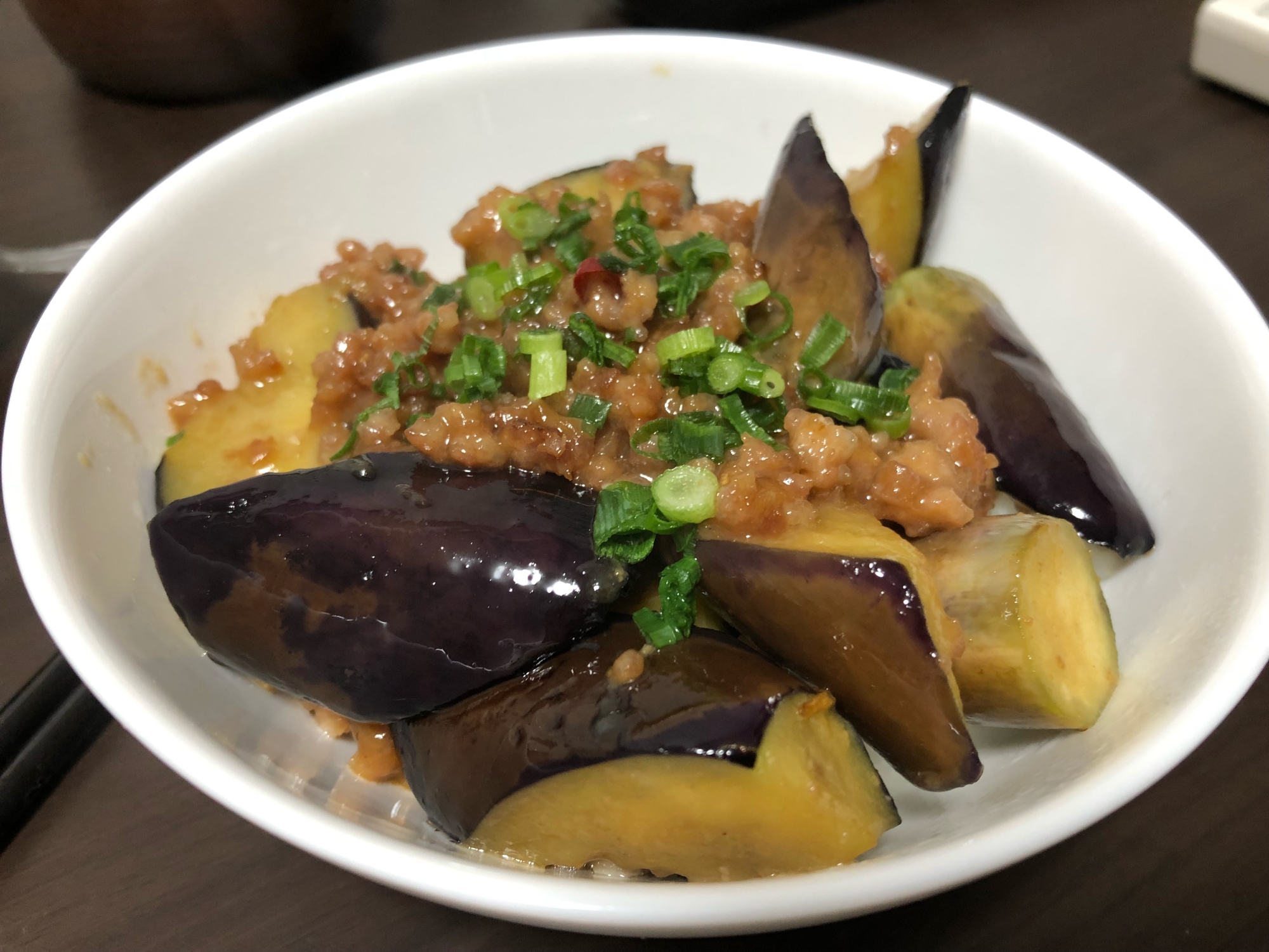 ガッツリ食べたい茄子のピリ辛味噌炒め丼 レシピ 作り方 By 檸檬ティー 楽天レシピ