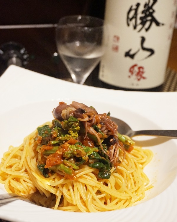 【富山食材】蛍烏賊と菜の花のスパゲッティーニ