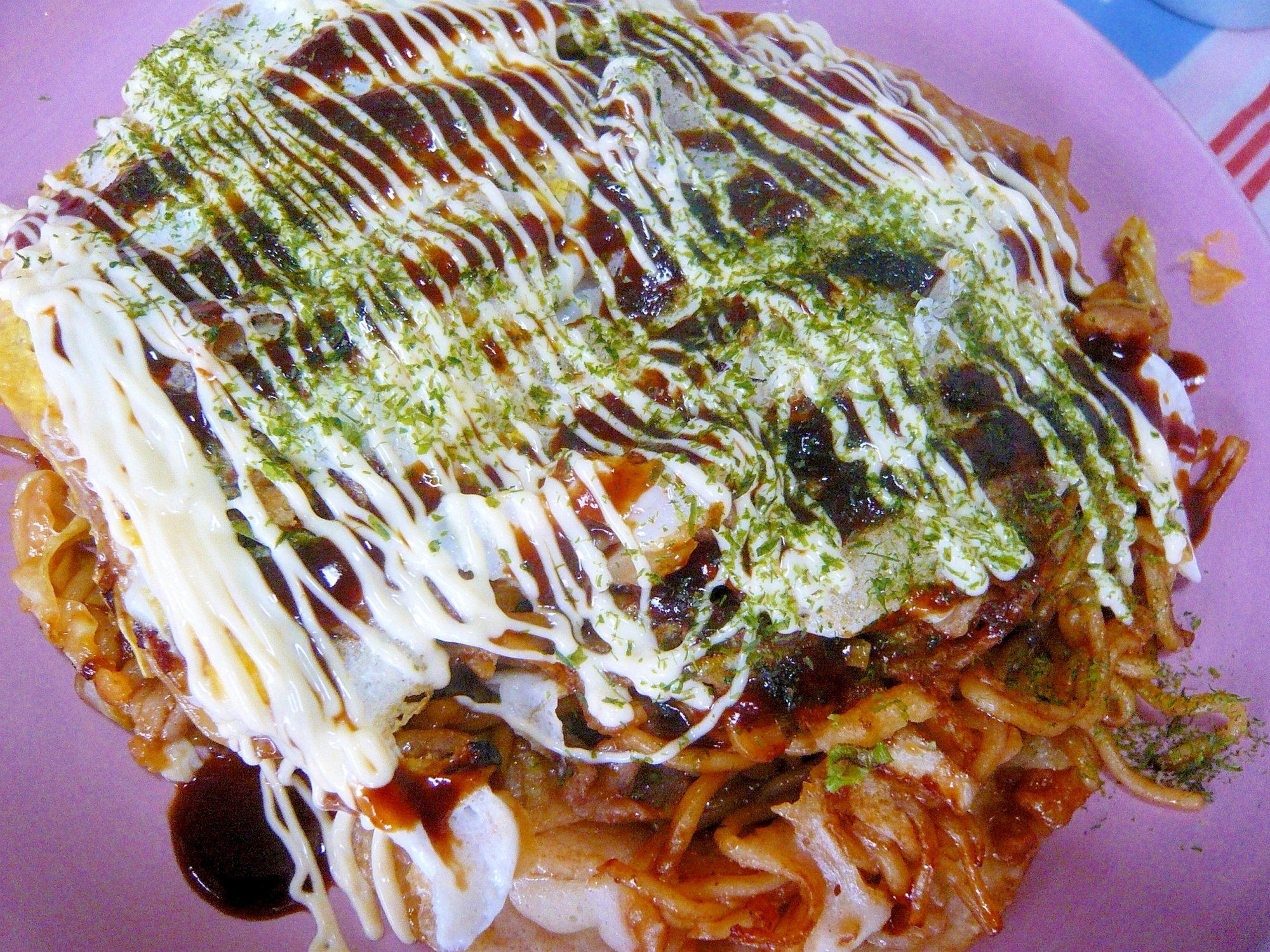 ❤　ネギたっぷり！　焼きそばモダン焼き　❤