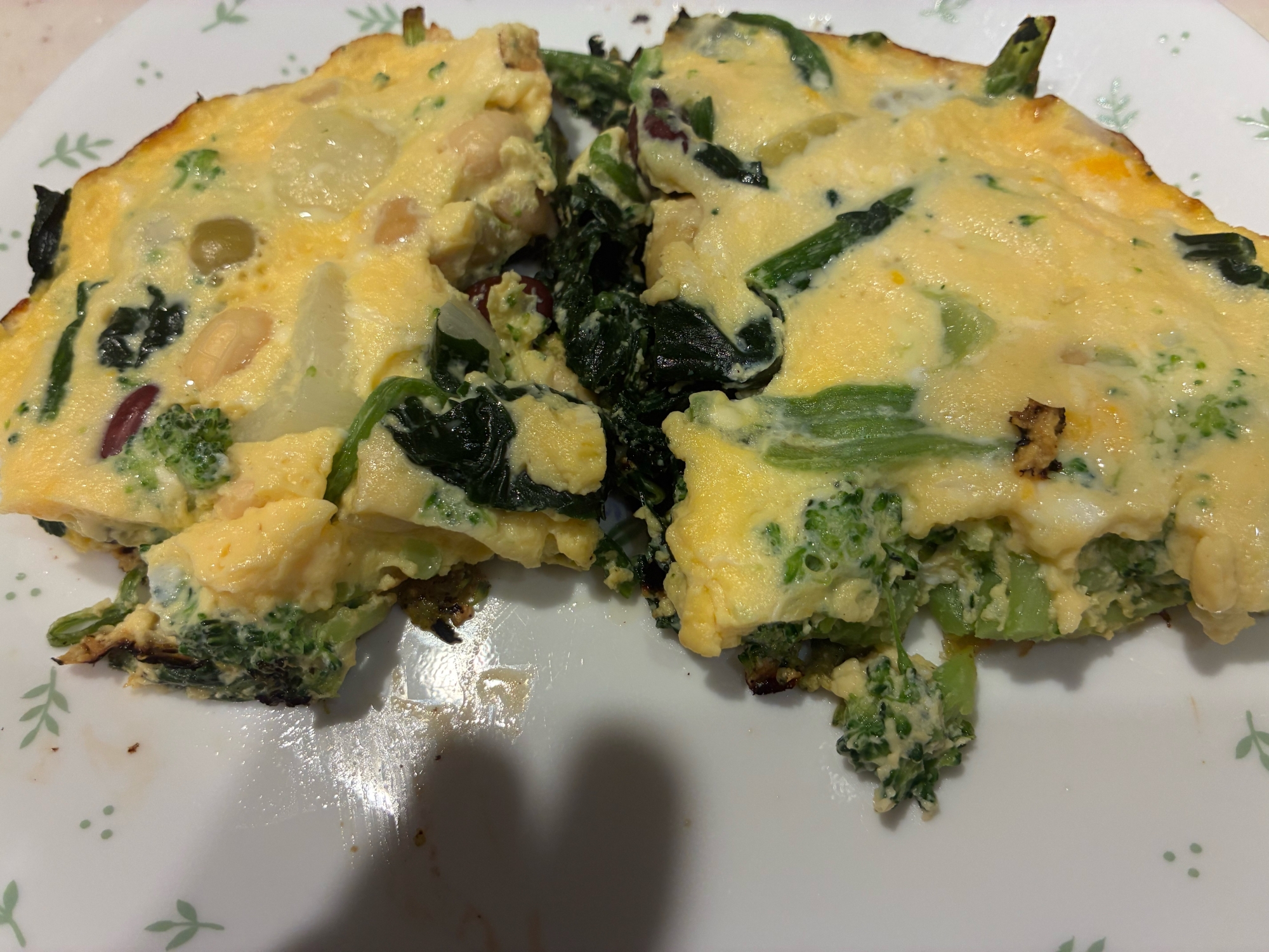 キッシュ風ほうれん草サラダ豆の卵蒸しNo.1056