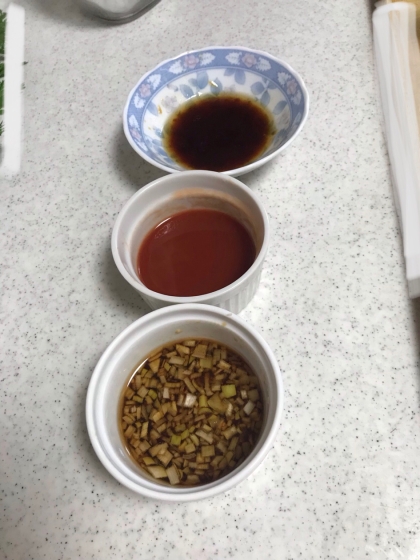 海南鶏飯 ソース３種