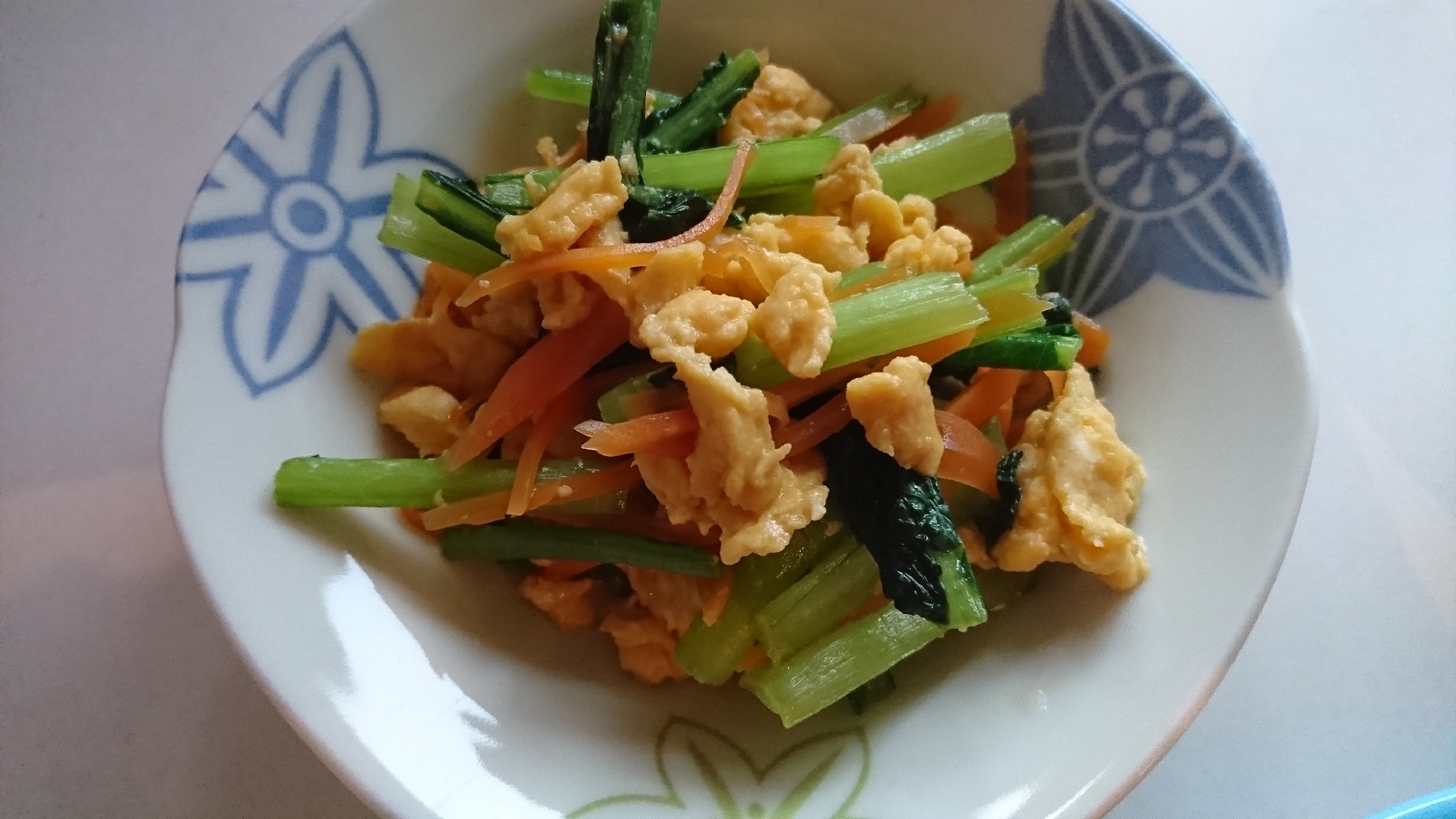 小松菜と玉子の炒め物