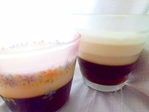 森永のおいしい牛乳で　　２色コーヒーゼリー