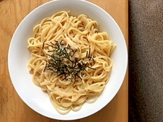 超簡単クリーム明太チーズ風パスタ