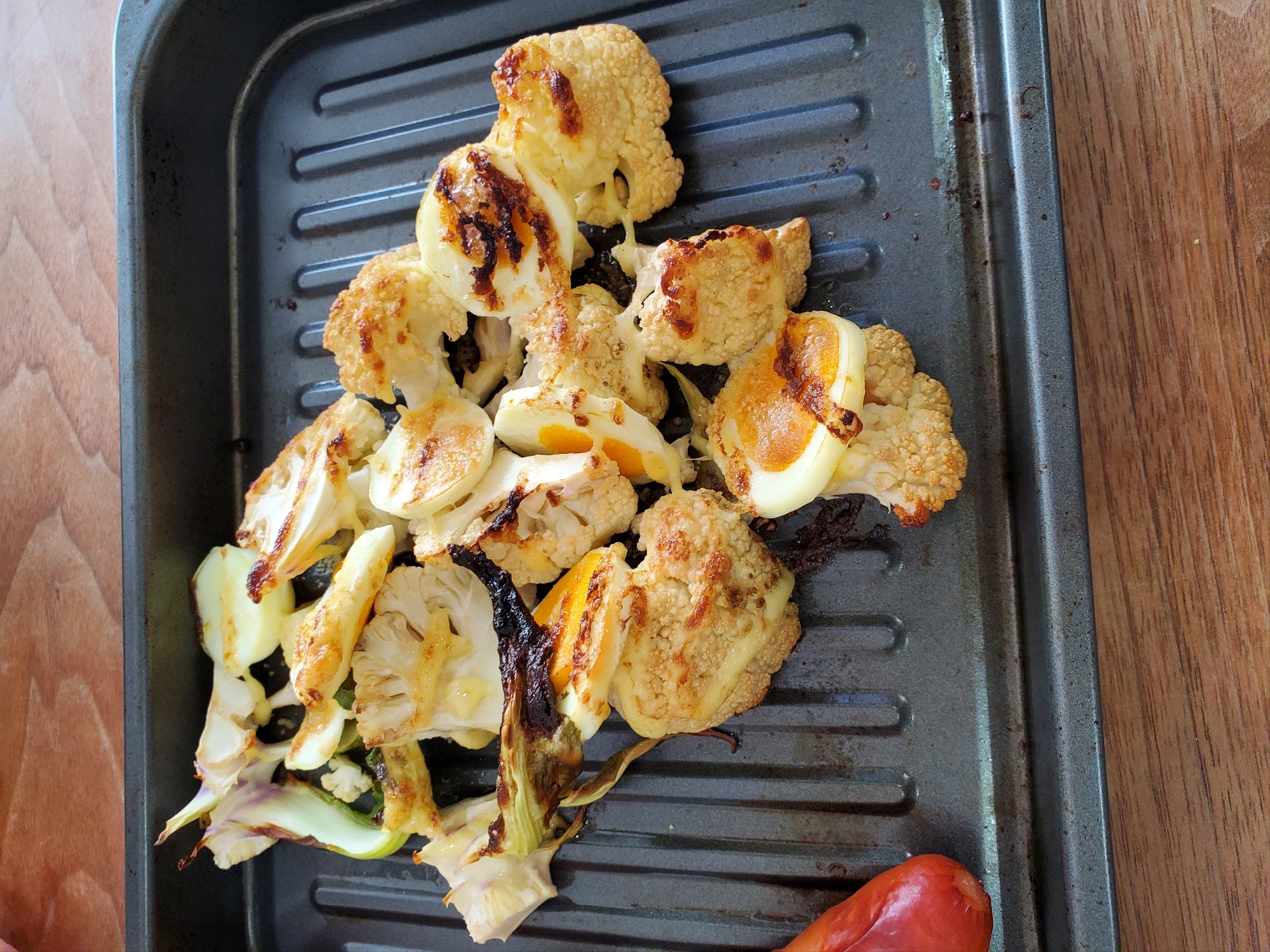 カリフラワーとゆで卵のグリル