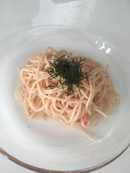 かにかま明太マヨパスタ