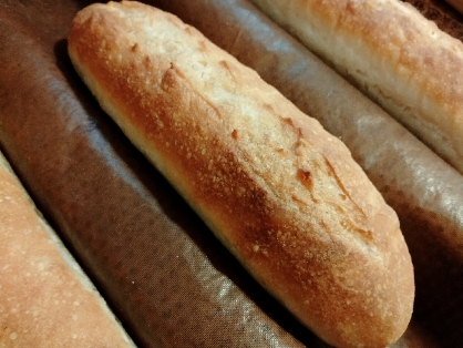 久しぶりのフランスパン。とても美味しく焼けました!ごちそうさまでした♪