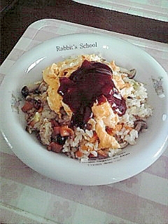 ガーリックチャーハンdeオムライス