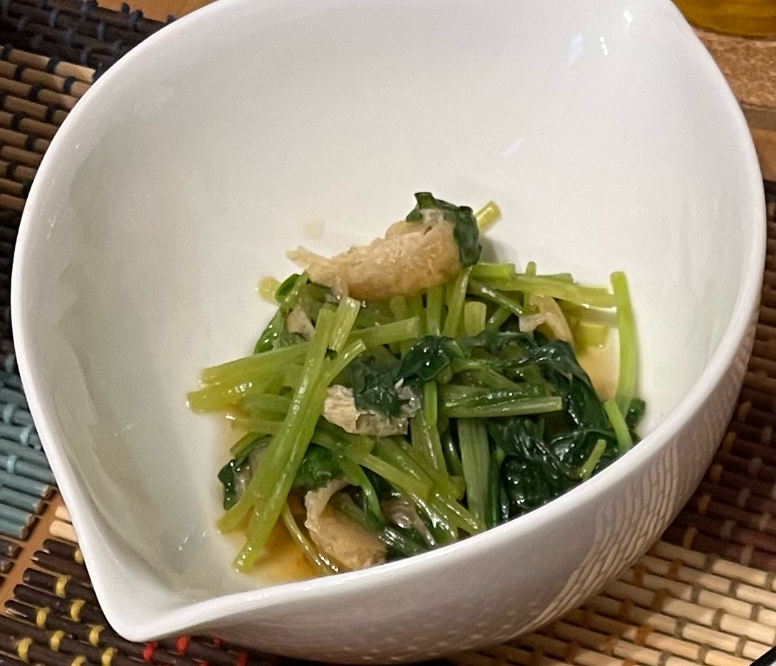 三つ葉と油揚げの煮物