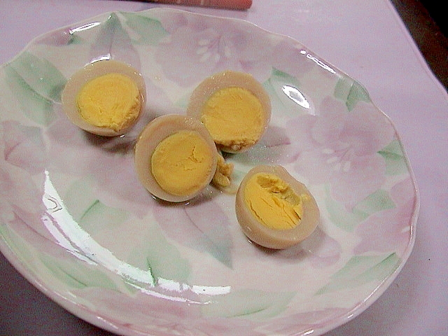 健康法師の　レトルトのうずらの卵で煮卵風