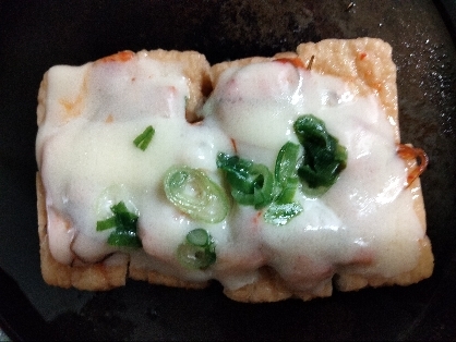 厚揚げ豆腐のキムチチーズのせ❁