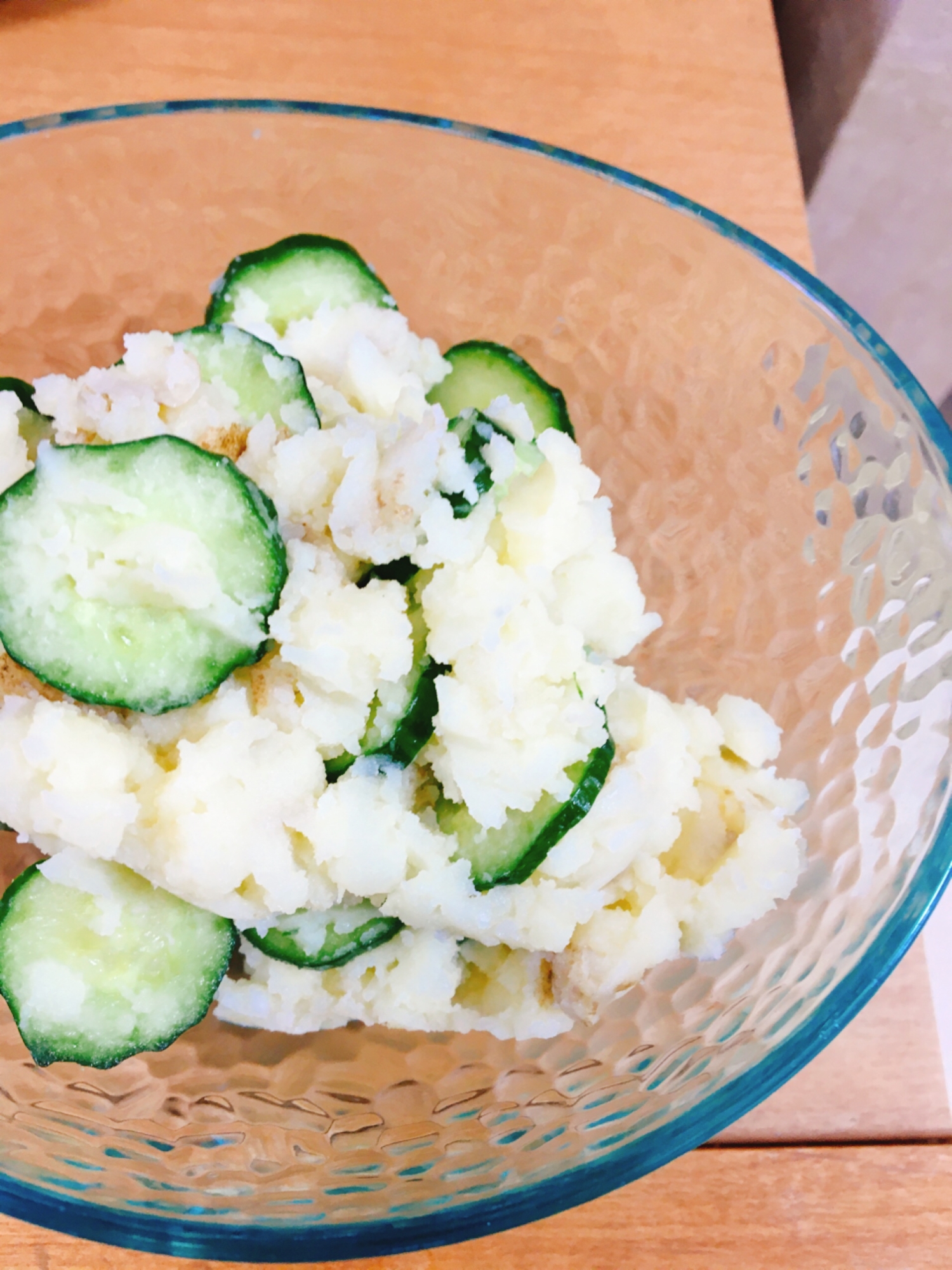 レンジで! 皮付きポテサラ♫