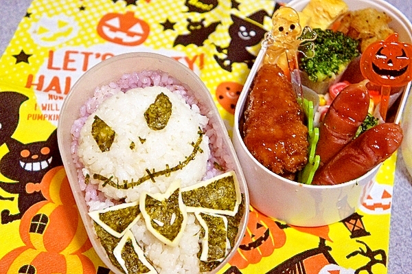ハロウィン弁に♪ジャック・スケリントンのお弁当
