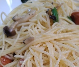 キノコとツナの冷製パスタ