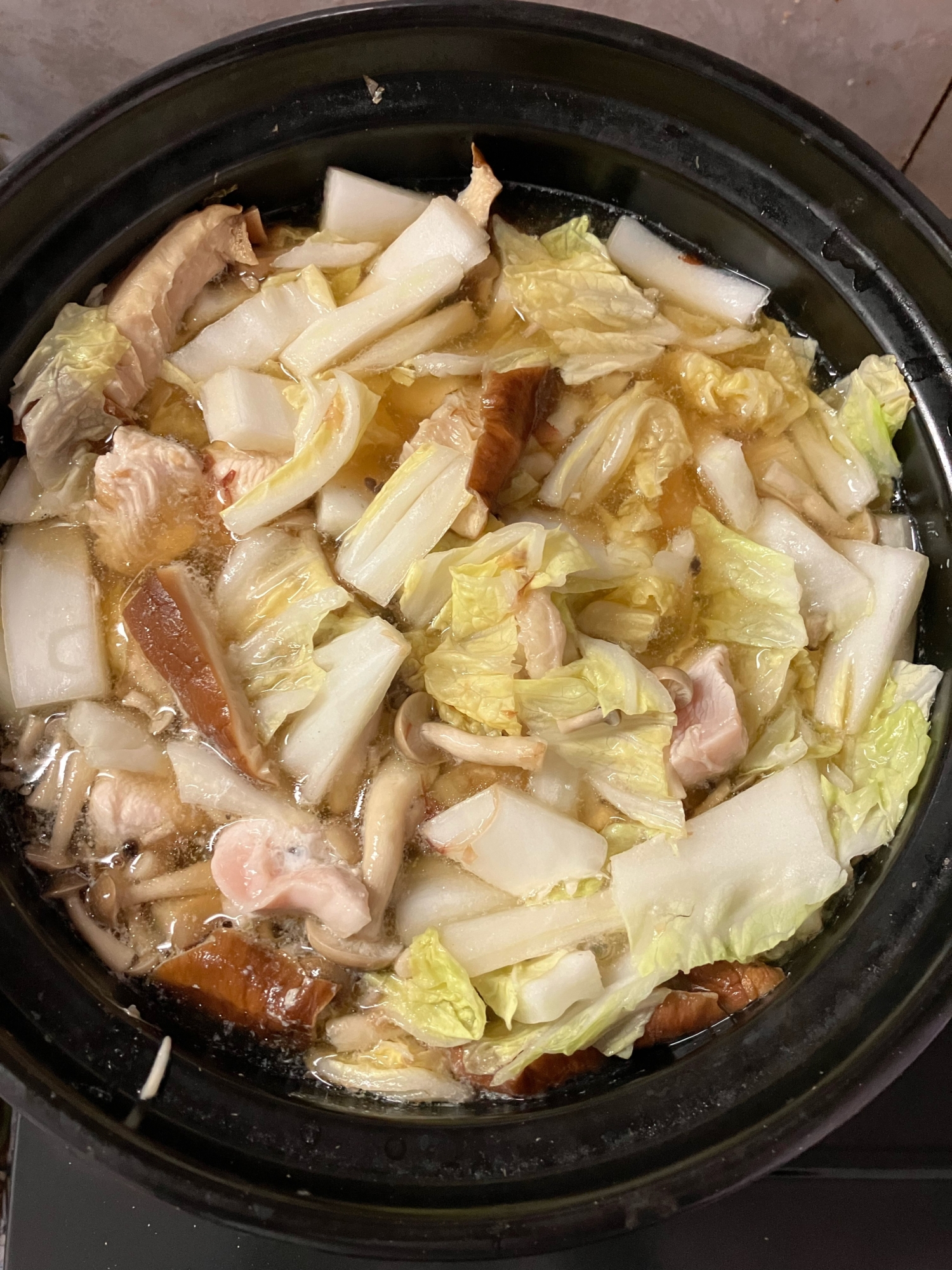 椎茸と白菜の鍋