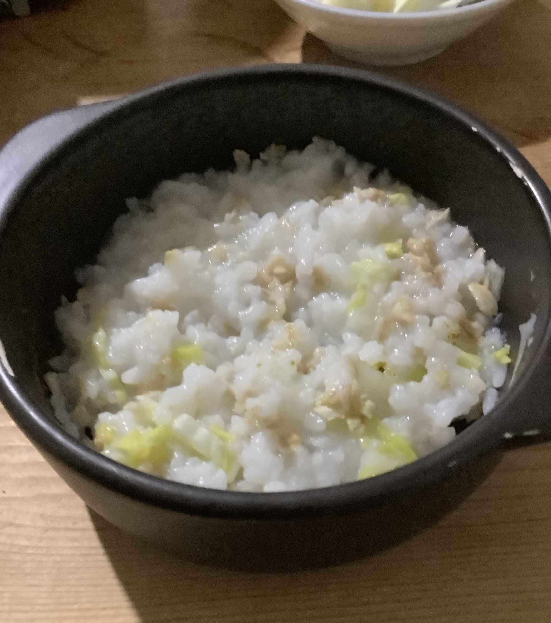 白菜オートミール入りご飯
