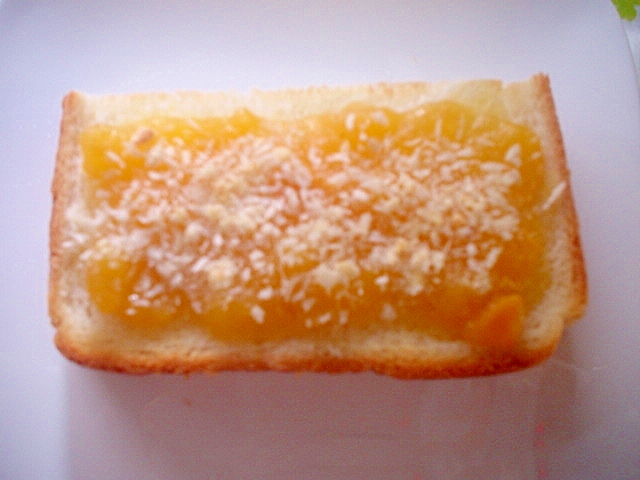 柿ジャムと粉チーズとパン粉でサクサクトースト～☆