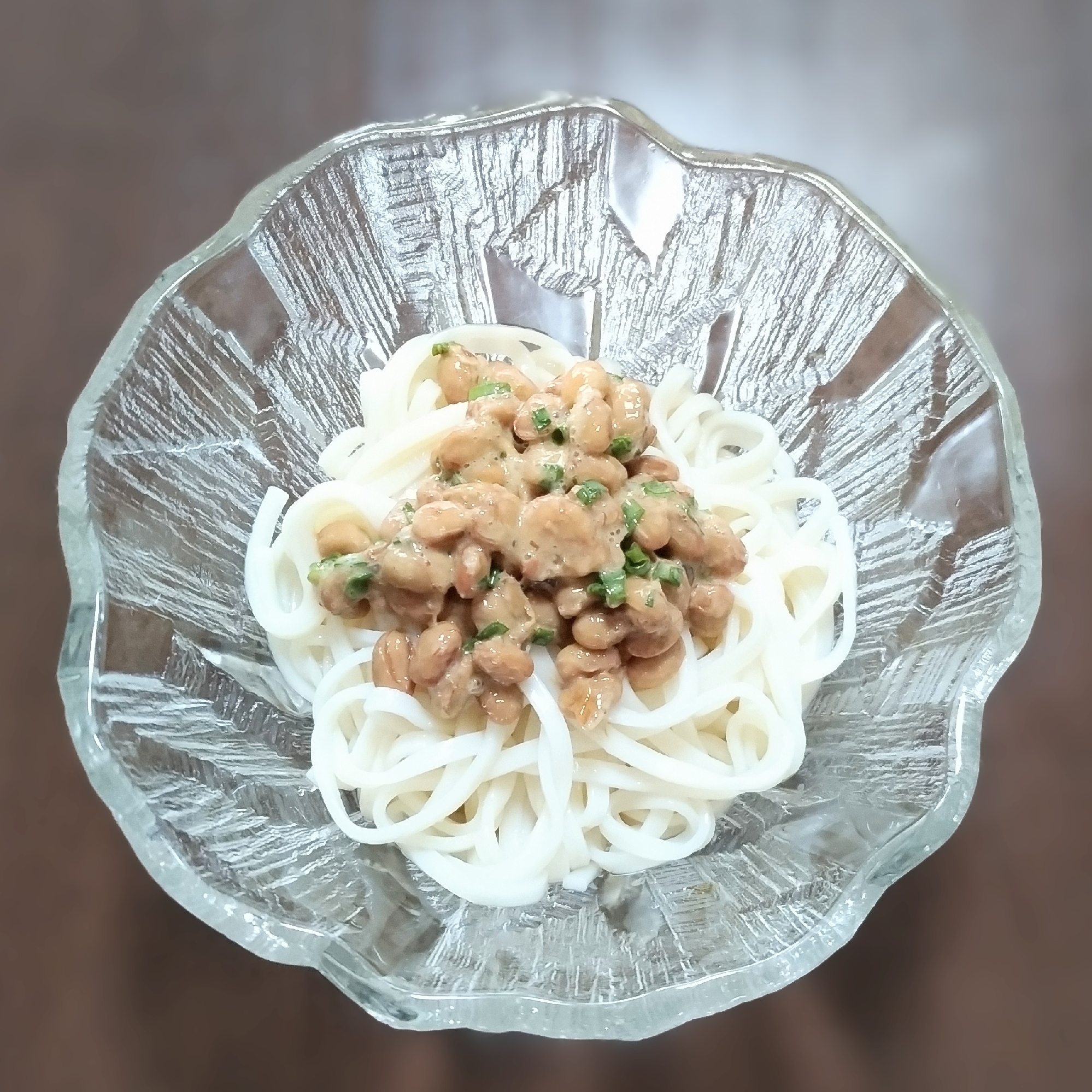 冷やし納豆うどん