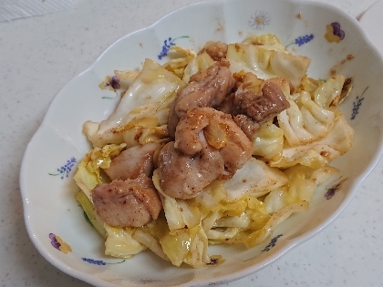 鶏肉とキャベツの塩ガーリック炒め【ご飯が進む】